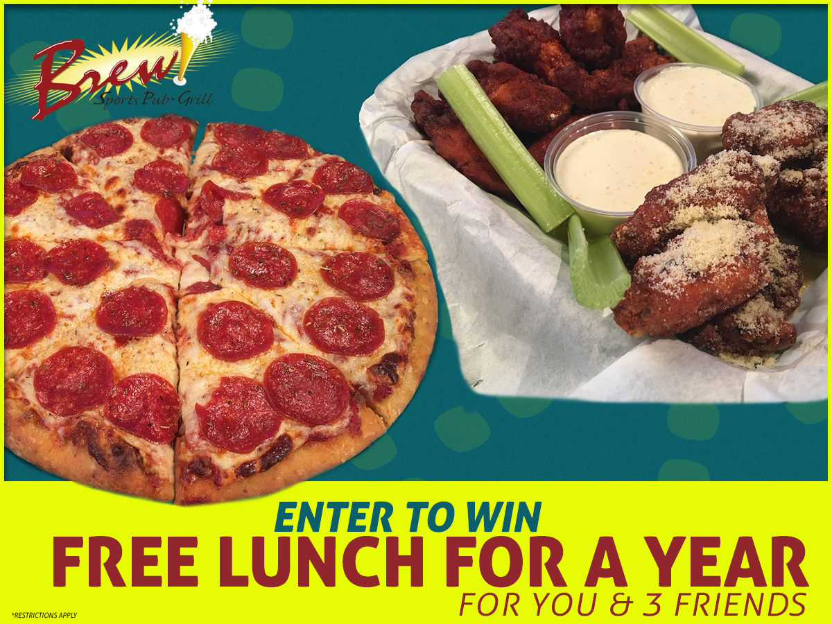 Share, Tag, and Sign up To WIN FREE LUNCH FOR A YEAR